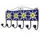 Blue Floral Ceramic Tiles Hooks-456